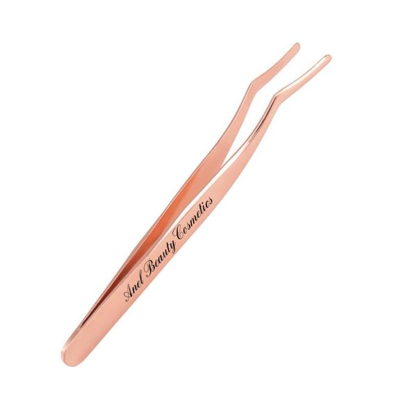 

100/pack wholesale false eyelash tweezers curler mink lash applicator customized private label stainless steel makeup tools