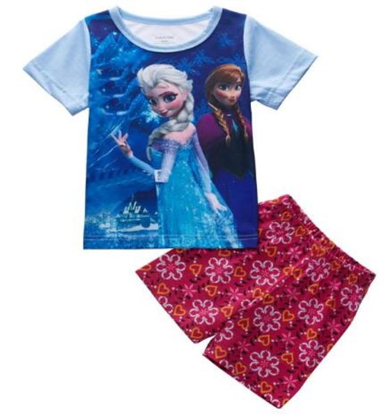 

2018 summer cartoon boy pyjamas sets kids sleepwear captain america girls home wear children's clothes boys pajamas sets soft, Blue;red