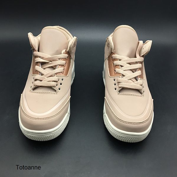 

women's 3 rose gold particlebasketball shoes first look beige/metallic red bronze-sail fashion women designer shoes sneakers