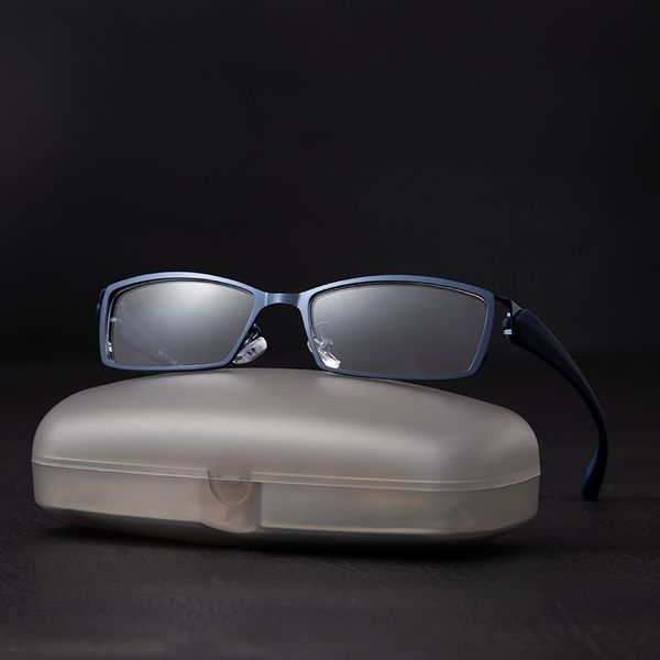 

titanium alloy front rim eyeglasses half frame flexible temple arms semi-rimless glasses frame casual spectacle frames, Black