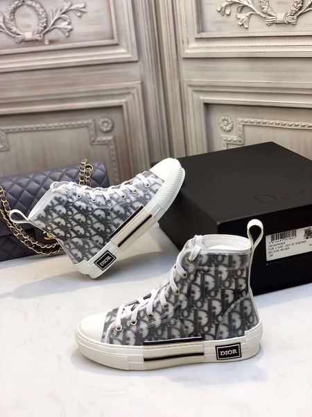 

Brand dior canva hoe fa hion high heel women men canva neaker with box