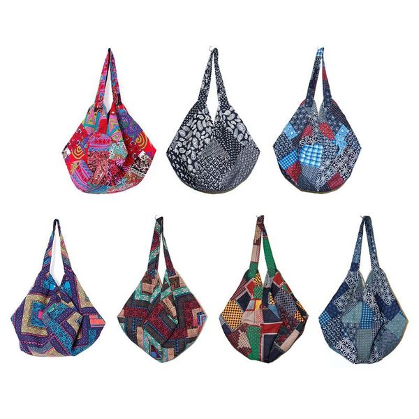 

casual retro print ethnic style shoulder bag wild high capacity synthetic purse