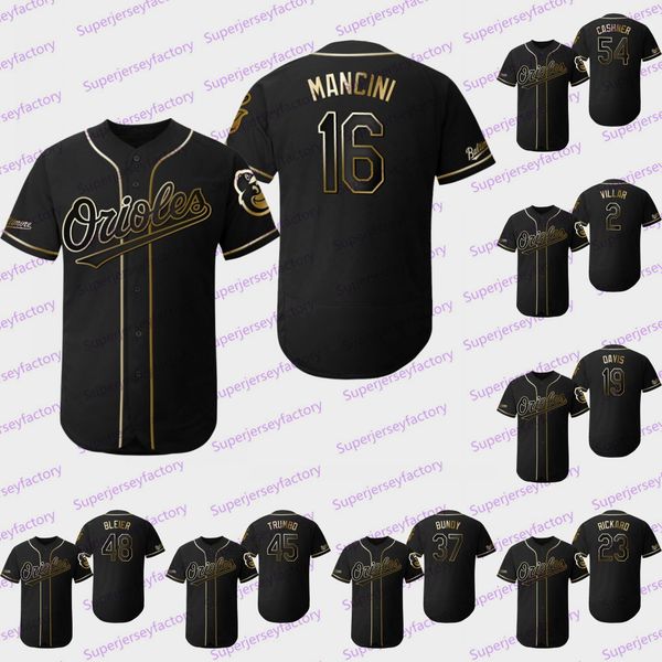 

2019 Golden Edition Orioles Jerseys 2 Jonathan Villar 35 Dwight Smith Jr. 16 Trey Mancini 19 Chris Davis Rio Ruiz Baltimore Baseball Jersey