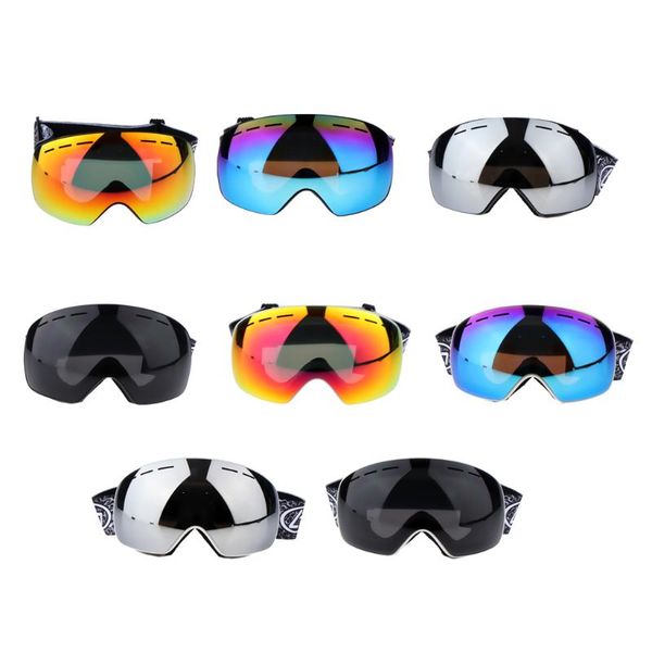 

ski snowboard snow goggles anti-fog uv protection spherical dual lens