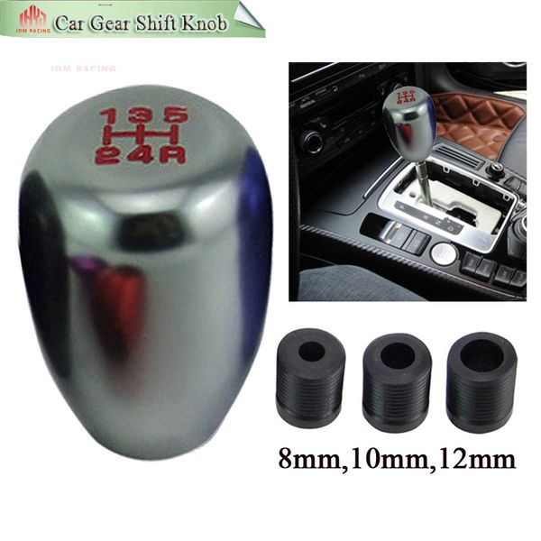 

metal auto shift knobs car 5 speed aluminium alloy racing manual gear shift knob shifter lever stick with 3 adapters