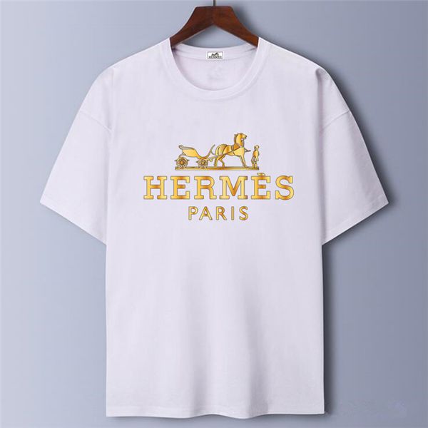 

19ss/hermÃ¨s women men t shirt brand summer shirt paris streetwear short sleeve of white designers pp luxury clothing 5xl polo shirt/thierry