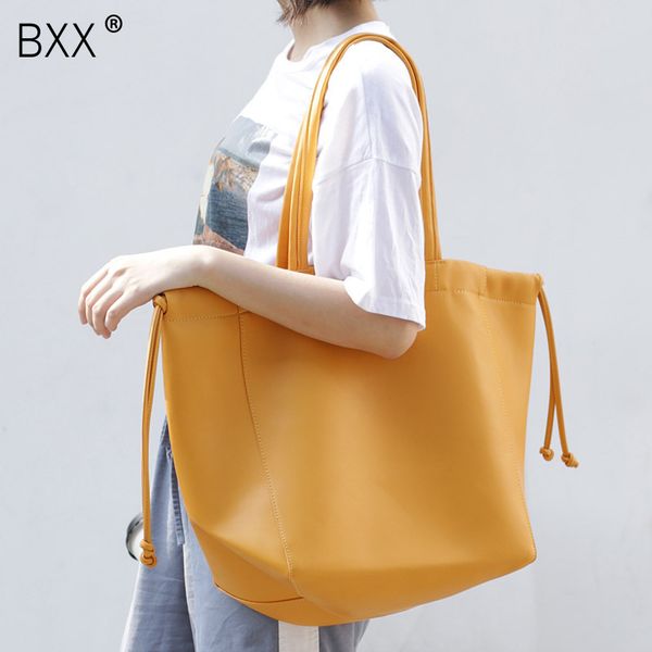 

bxx] 2020 новых женщин сжатый большая емкость мешка одно shouler пакет вскользь кулиской покупки сумка женщины da123