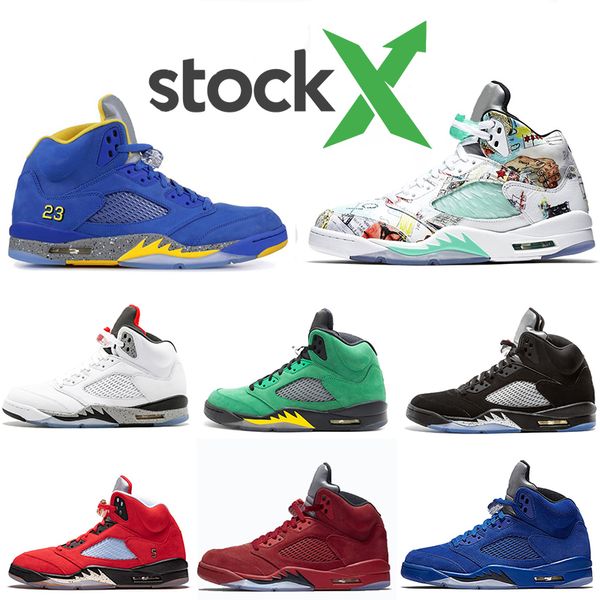 

HOT International Flight Blue suede Metallic Silver 5 V 5s New Fire Red Mens Michigan Inspire Basketball Athletic Shoes men Sports Sneakers