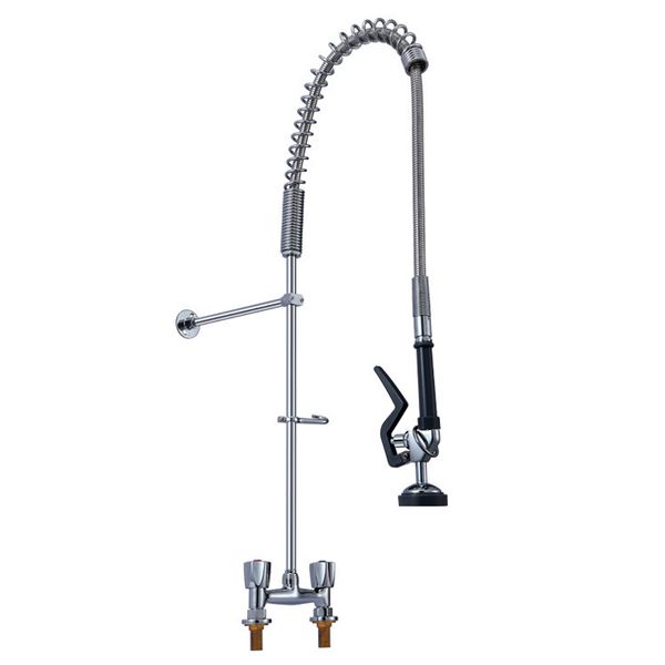 

contemporary kitchen faucets double-hole pull mixed faucet screw spool brass casting counterinstallation five-layer plating process