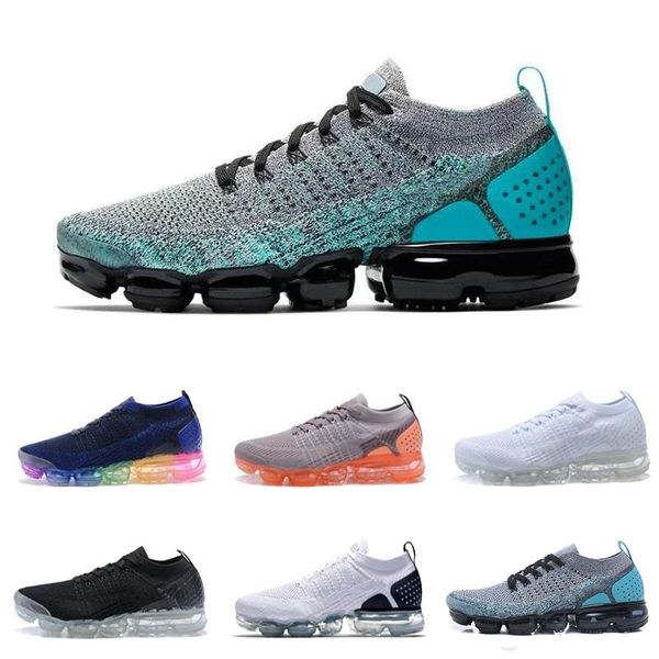 

new chaussures moc 2 laceless 2.0 running shoes triple black designer men black sneakers fly white knit sports air cushion trainers zapatos