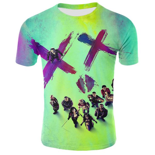 

new printed t-shirt men's and women's 3-d shirts summer t-shirt hip-hop printed shirt origin shirt of freight, White;black