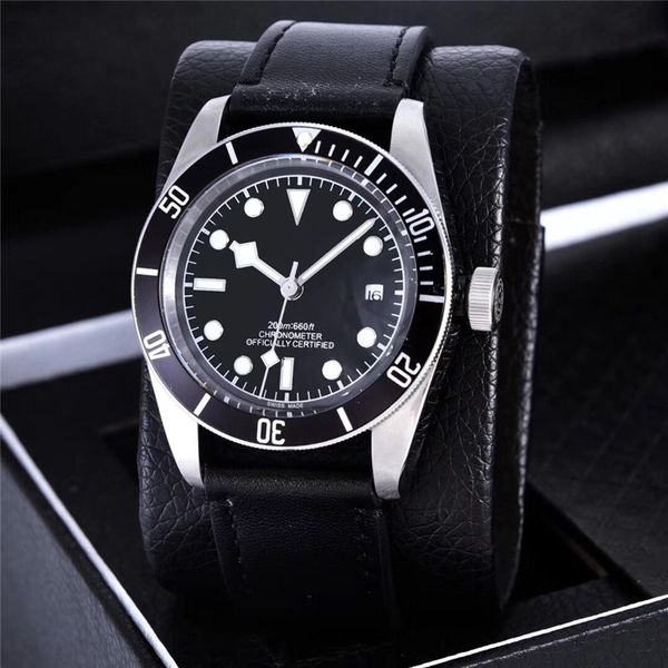 

Swi brand luxury 79220b men watch heritage black bay automatic movement diver watche apphire gla original cla p wri twatch