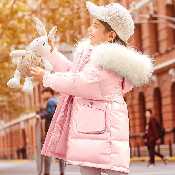 

girls winter jacket white duck down children clothing winter jacket for boy down coat bright color thickening outwear tz559, Blue;gray