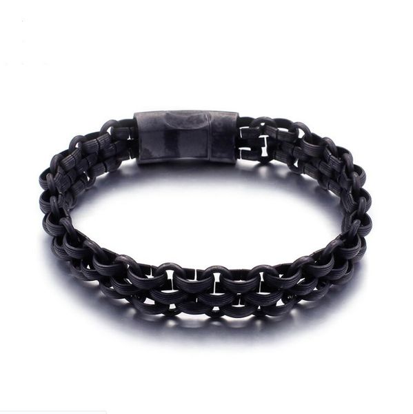 

new multilayer titanium steel black men's bracelet fashion gifts