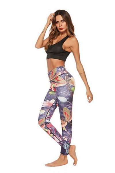 Women Casual Blue Leggings Skinny Elastic Force Sporting Fashion Polyester