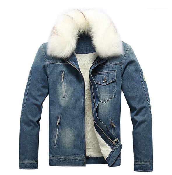 

jacket fashion warm faux fur collar thick denim jacket casual plus size coats designer jeans winter, Black;brown