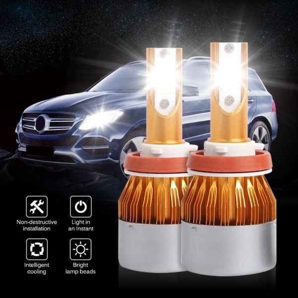

2 pcs car led headlight bulbs 6500k lamp led car lights headlights 6500k 8000lm 36w h1 h3 h4 h7 9005 9006 bulb