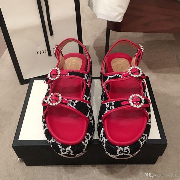 

красный кожаный кристалл сетки сандалии тапочки баскетбольная площадка воздуха сандал канье тройной винтажный эспадрильи сандалии слайды, Black