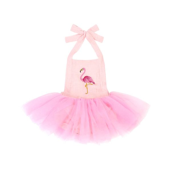 flamingo dress baby girl