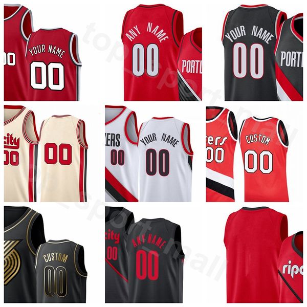 

screen print basketball mario hezonja jersey nassir little carmelo anthony brandon roy zach collins jusuf nurkic ariza man woman youth, Black;red