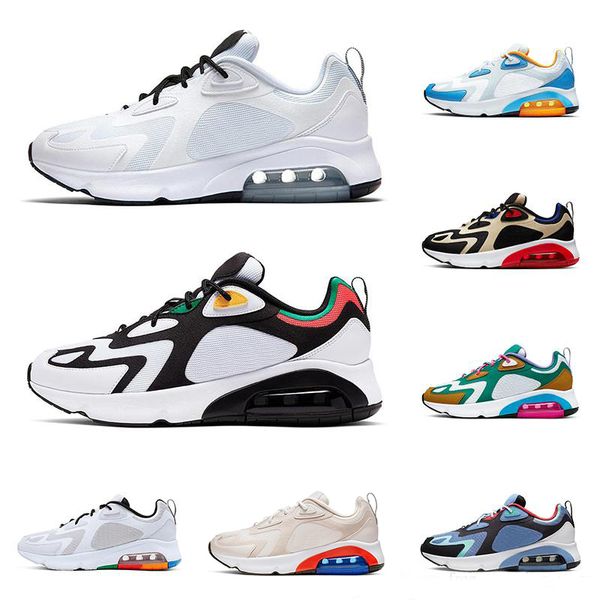 

2019 new 200s men running shoes white metallic gold rasta desert sand royal pulse breathable mens trainer air mens sports sneaker