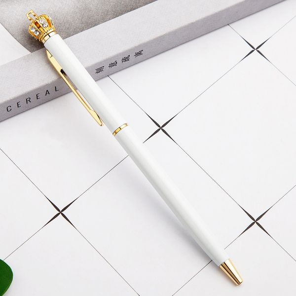 

Ballpoint Pen Durable Crown Design Useful Office School Supplies Stationery Metal Roller Ball Pen 1.0 Mm Portable, Multi-colored