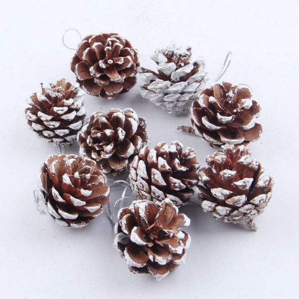 

9pc/set of christmas tree decorations hanging balls pine nuts pine cones new year christmas decoration family party supplies