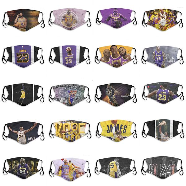 

2020 commemorative edition 5-layer protective mask men's basketball team kobelakers no. 24 black mamba no. 8 james no. 23 team mask pm2