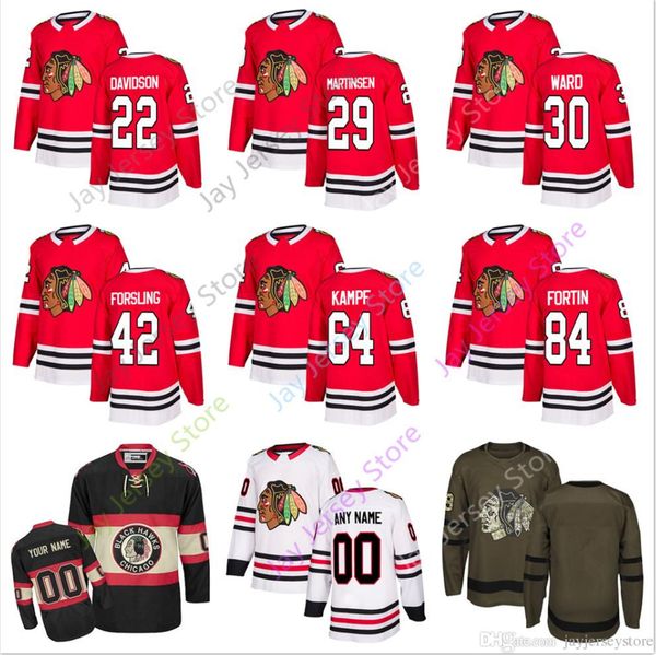 

Brandon Davidson Henri Jokiharju Andreas Martinsen Cam Ward,Chicago Blackhawks Jersey Gustav Forsling Luke Johnson David Kampf Alexandre For