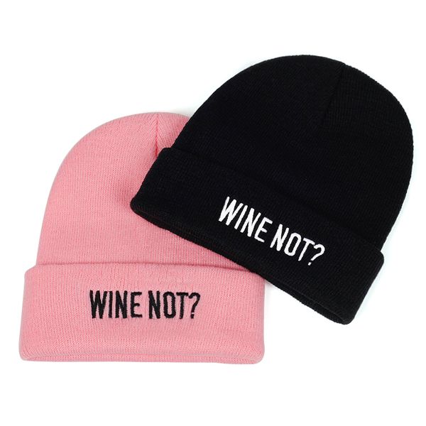 

2019 new wine not embroidery skullies beanies winter hats for men scarf knitted hat women male gorras warm beanie hat cap