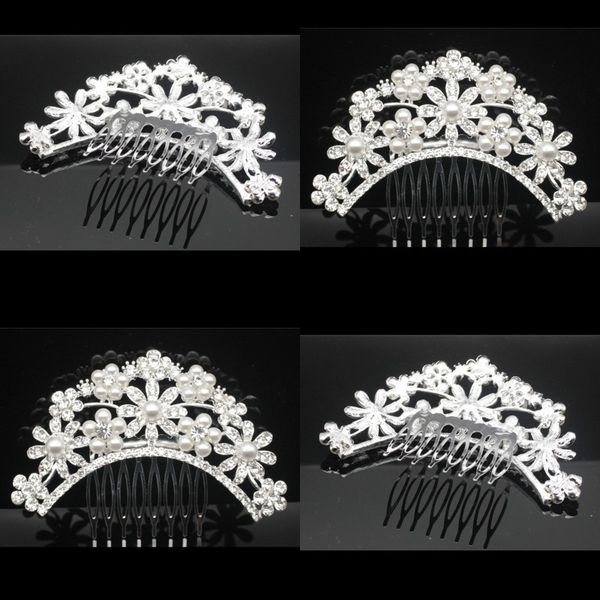 

brides headwear wedding accessories bride crown hair comb woman rhinestone updo flower interposing combs selling 5 5hp l1