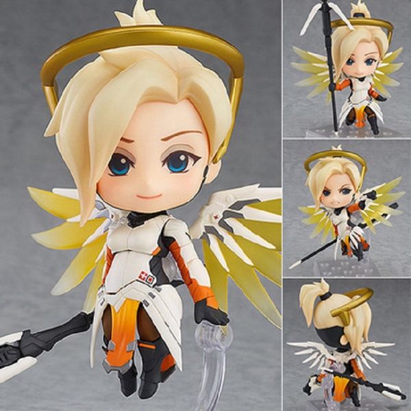 

10см мини мультфильм аниме фигурку 790 # mercy классический skin edition версия. пвх модель украшения симпатичные дети милые игрушки новые t