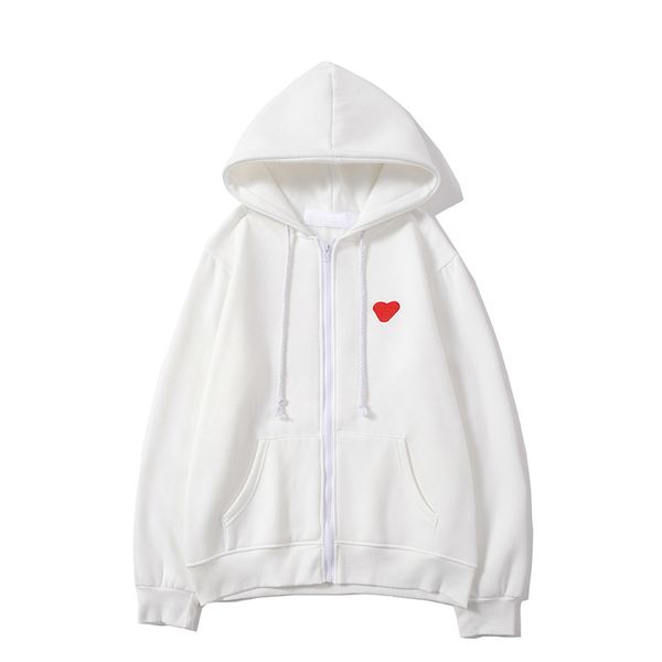 

heart brand zip shirt casual little red heart pullover comfortable sports hoodie casual wild coat loose sweatshirt, Black