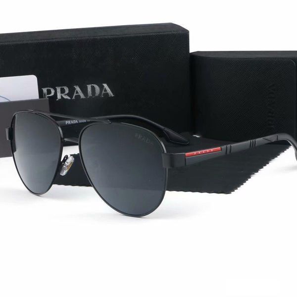 

#4021 luxury brand designer mens sunglasses with metal frames retro sunglasses glasses high-quality g8 prada, White;black