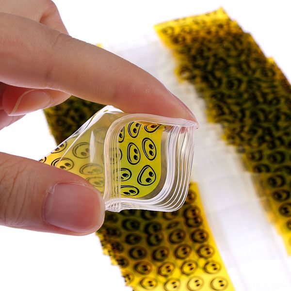 

100pcs/pack plastic sealing bag portable smile yellow pattern storage bag & accessories ziplock bags