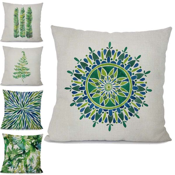 

зеленые листья растений наволочка чехлы белье хлопок бросить наволочки площадь чехол прямая поставка 300773