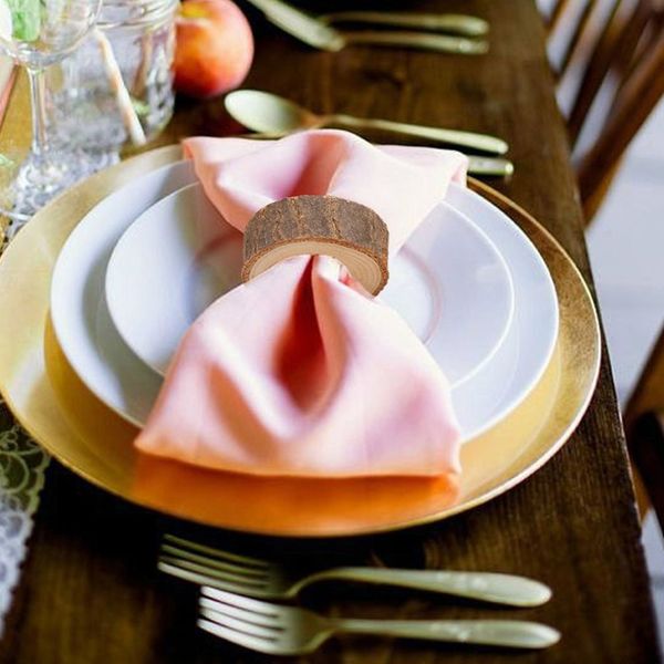 

new rustic vintage wooden napkin ring wood creative birthday party bar wedding table diy decoration rings party decoration