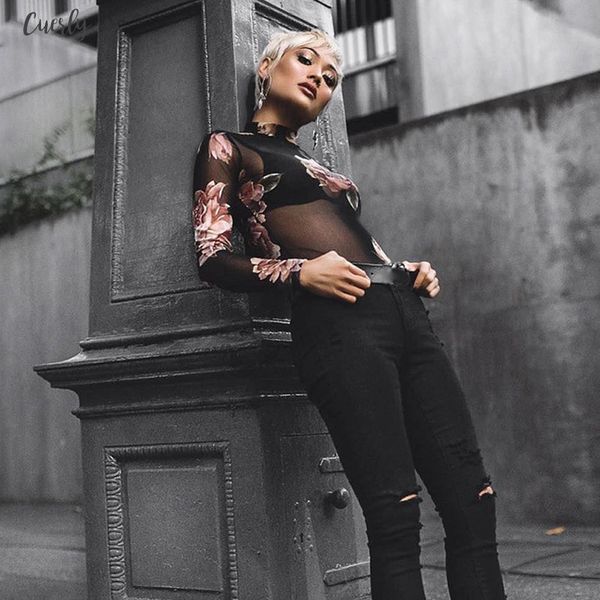 

amp;40 lace women blouse and women boho chic long sleeve transparent floral skinny blouse sheer blusa, White