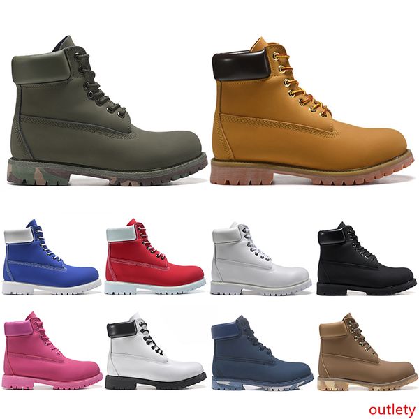 

luxury designer men women boots chestnut triple black white navy blue good quality fashion mens martin boot outdoor shoes size 36-45