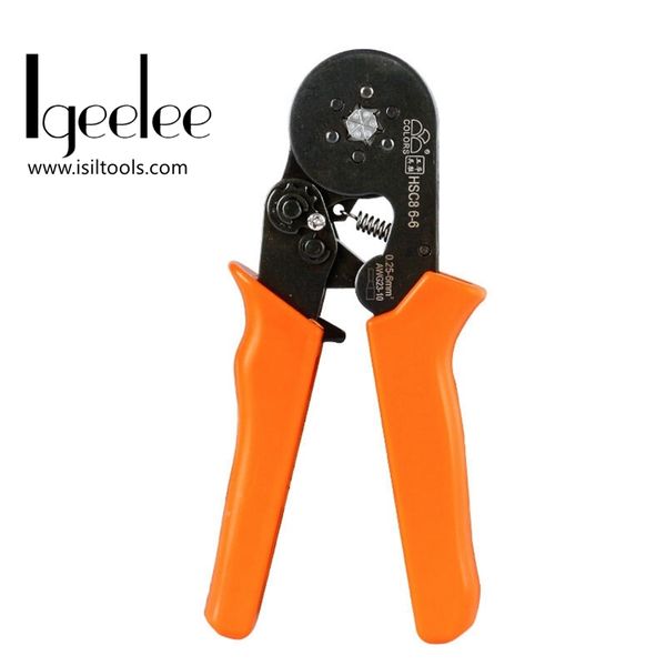

moscow warehous mini-type self-adjustable crimping plier hsc86-6 0.25-6 mm2 23-10 awg for cable end-sleeves regular hexagon type