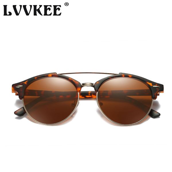

2019 new fashion quality polarized double beam sunglasses men or women half frame design driving sunglasses classic gafas de sol, White;black