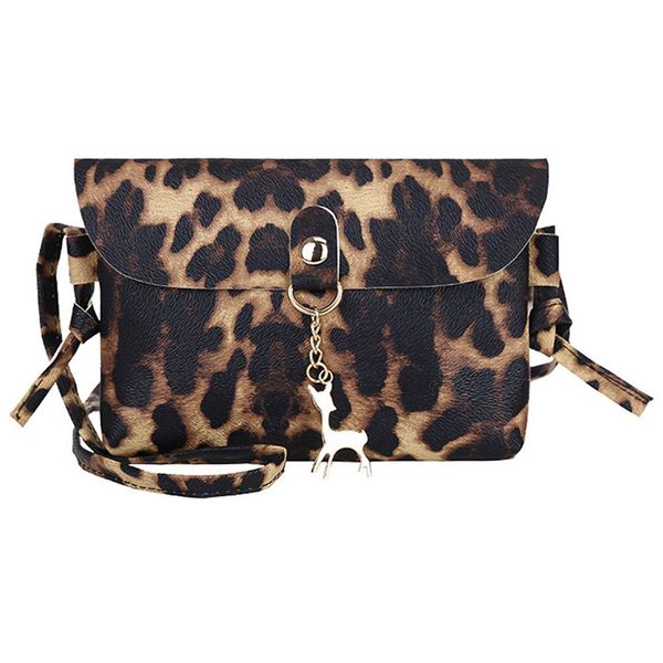 

2019 fashion plush leopard print shoulder purse mini square package shoulder messenger bag cross--body bag phone coin package