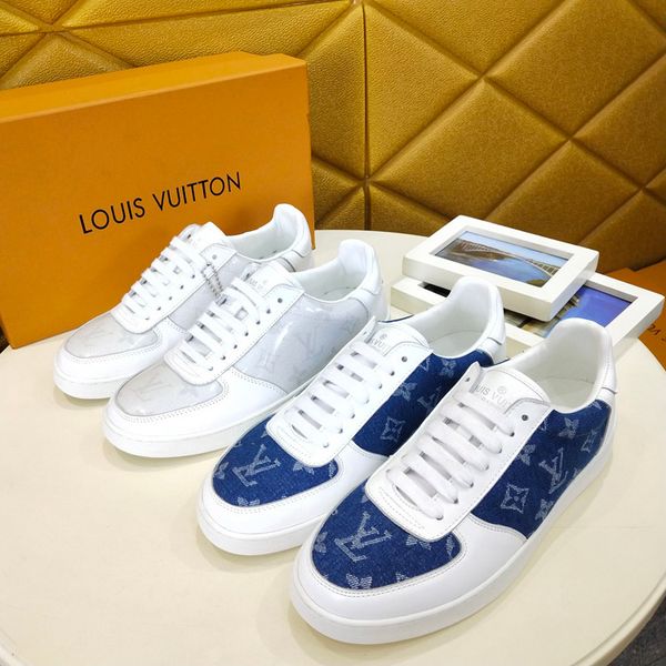 

2020 colorful genuine leather blue white men sneakers low cut casual shoes running shoes men designers shoes sports rivoli sneakers trainers, Black