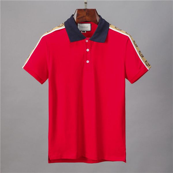 

2020 summer brand clothes luxury designer polo shirts men casual polo fashion snake bee print embroidery t shirt high street mens polos tt6, White;black