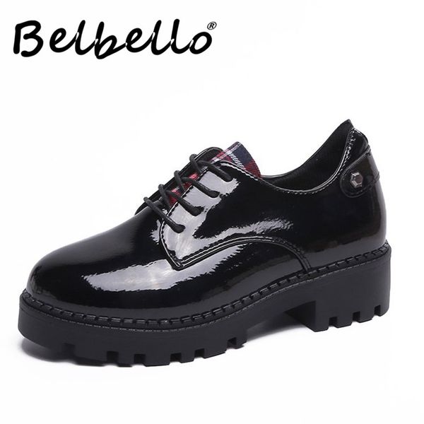 

xiaying smile heel pumps new fashion casual shoes women spring autumn concise hell platform lace-up wedges pumps sewing shoes, Black