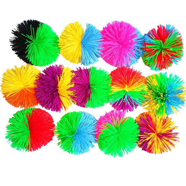 

6cm colorful soft active fun toys sensory fidgets toys rainbow rubber bouncy stress novelty toy for kids fa2760