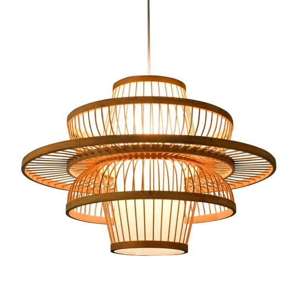 Chinese Style Bamboo Pendant Lights Lighting Garden Restaurant