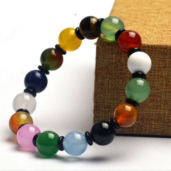 

dobao color agate bracelet ball single circle transfer beads natural agate hand string fashion hundred-set ladies hand string, Golden;silver
