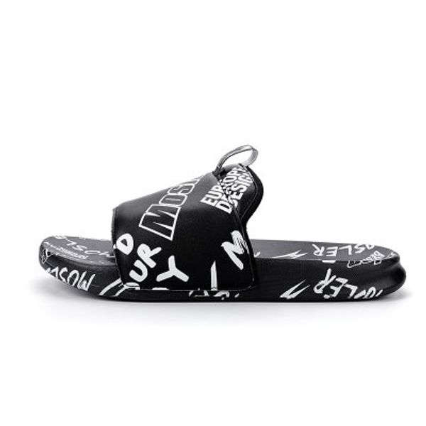 

men designer scuffs new arrival fashion summer slippers high qulaity black and white designer sandals with letter size 40-45