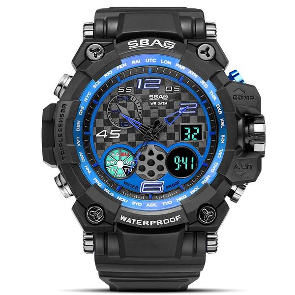 

watch male multifunctional special forces outdoor sports waterproof tactical watch male teenagers electronic, Slivery;brown